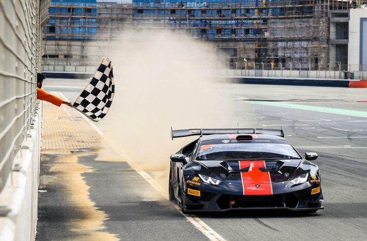 The new leaders of the Lamborghini Super Trofeo Middle East are Breukers and Jefferies