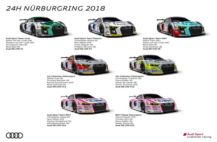 24H Nürburg : les équipages et les livrées des Audi R8 LMS dévoilés