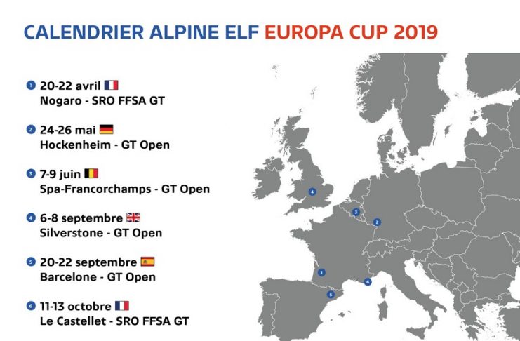 Le calendrier 2019 dévoilé…