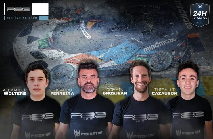 Romain Grosjean sur une Ford GT aux 24H du Mans sur iRacing